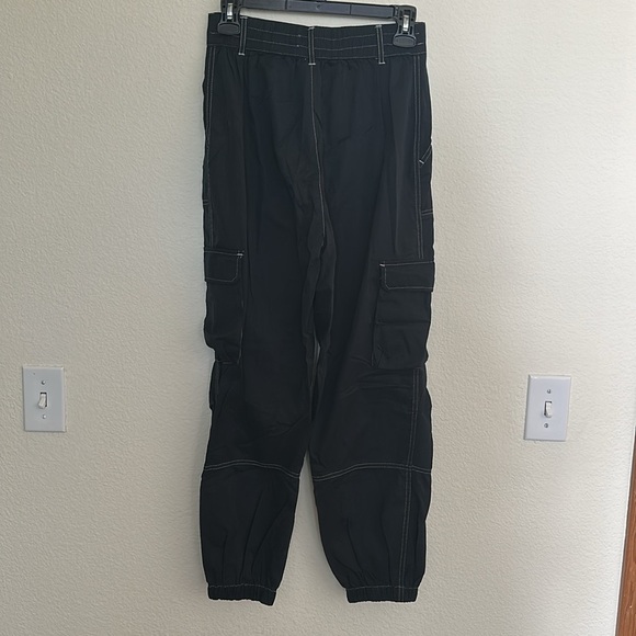 Wild Fable Cargo Jogger - Black with White Contrast Stitch - Picture 2 of 2